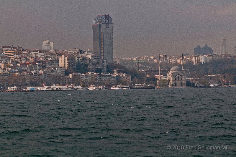 20100403_163648 D300.jpg - Skyline Istanbul.  The tall building is the Suzer Plaza Ritz Carleton, built 1998, height 154 meters.  It is at Taxsim Square